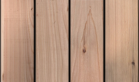 4x4 Western Red Cedar - Sel/Bet - S4S/Green