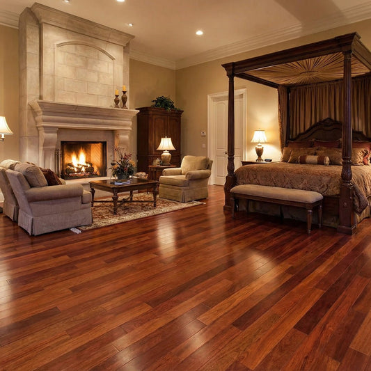 Brazilian Cherry (Jatoba) Engineered Flooring 0.5625″ x 3.25″ Prefinished Satin, $5.35/sqft - Ipe Depot