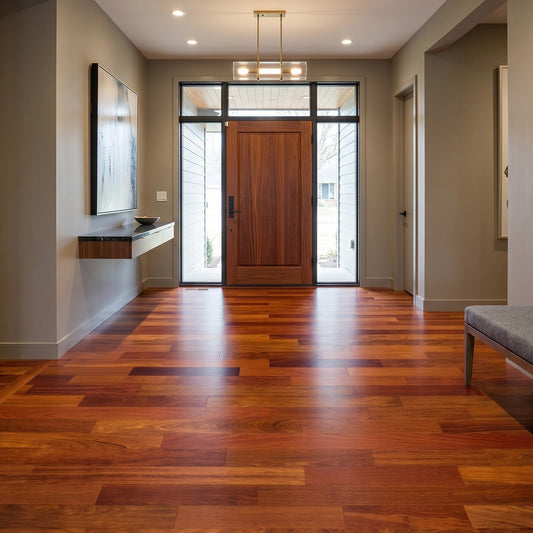 Brazilian Cherry (Jatoba) Solid Flooring 0.75″ x 5.5″ Prefinished Satin, $11.13/sqft - Ipe Depot