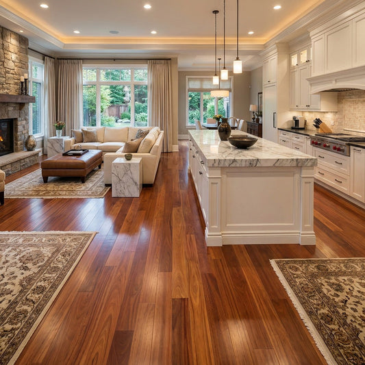 Brazilian Cherry (Jatoba) Engineered Flooring 0.5625″ x 5″ Prefinished Satin, $5.43/sqft - Ipe Depot