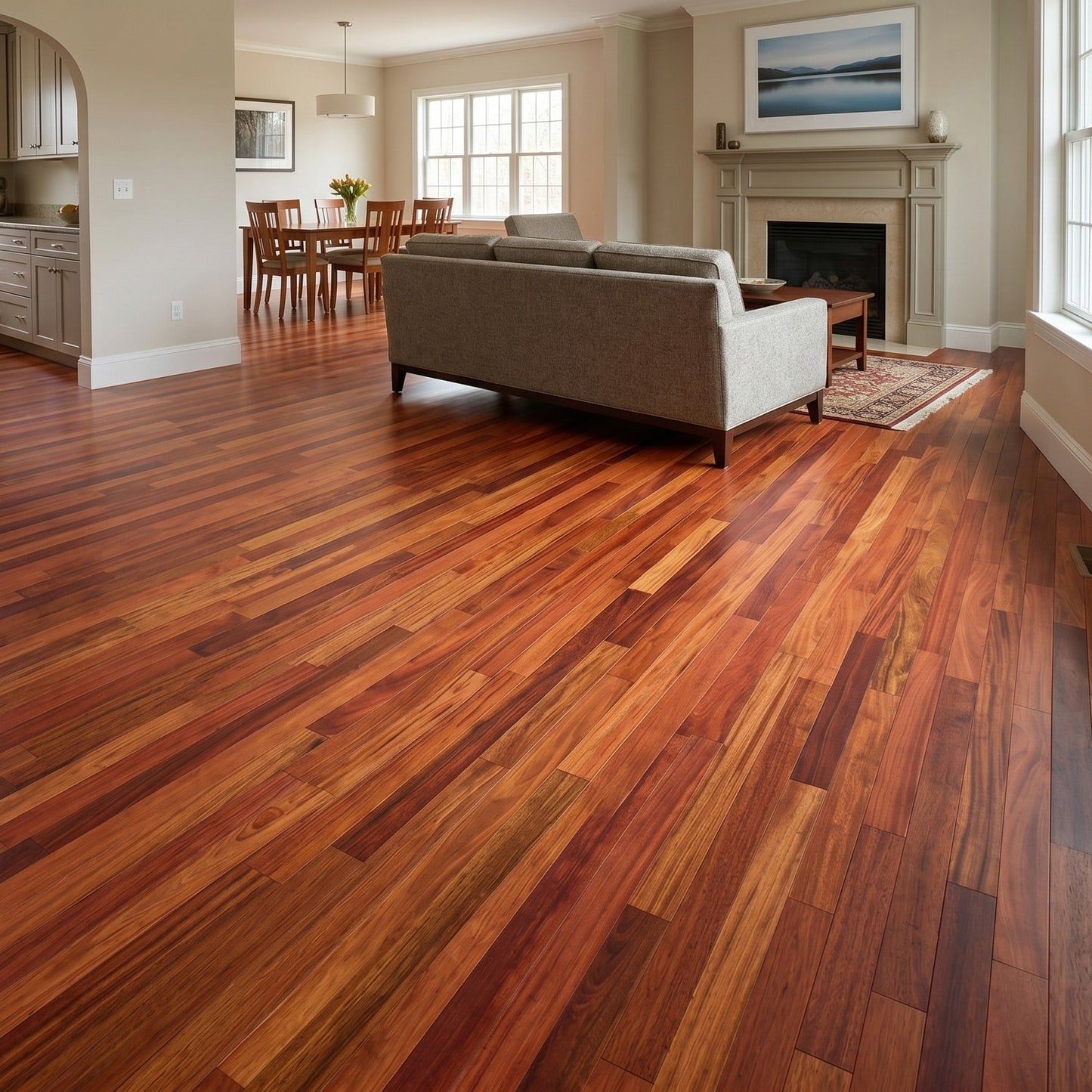 Brazilian Cherry (Jatoba) Solid Flooring 0.75″ x 2.25″ Prefinished Satin, $5.97/sqft - Ipe Depot