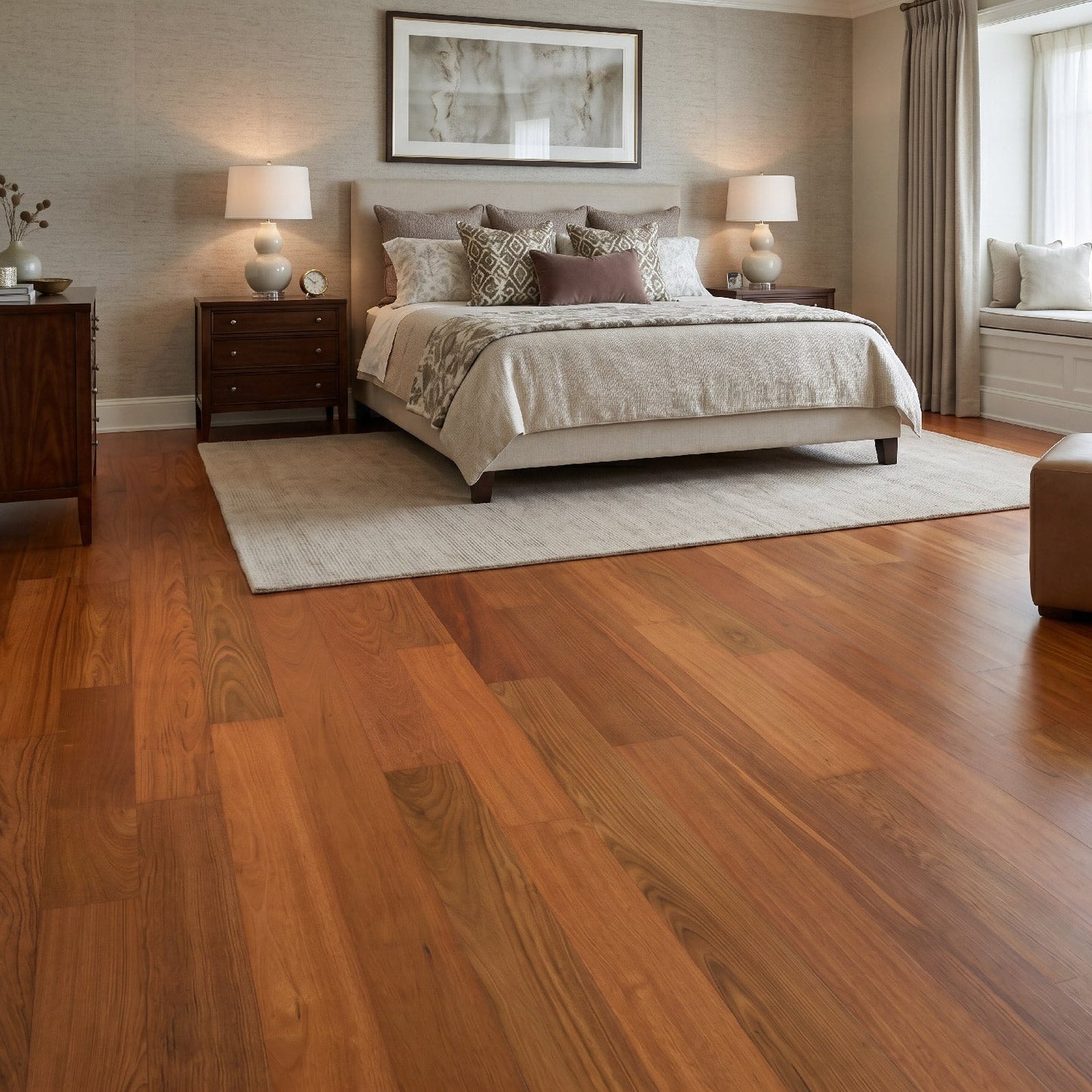 Brazilian Cherry (Jatoba) Engineered Flooring 0.5625″ x 7″ Prefinished, Satin, $6.97/sqft - Ipe Depot