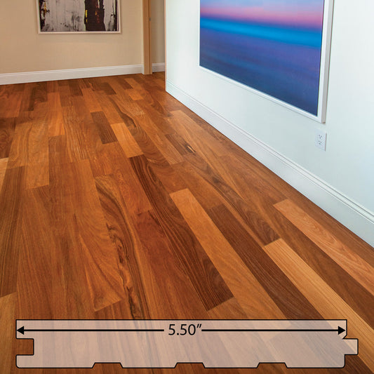 Cumaru (Brazilian Teak) Engineered Flooring 5.5″ Prefinished Satin, $7.67/sqft