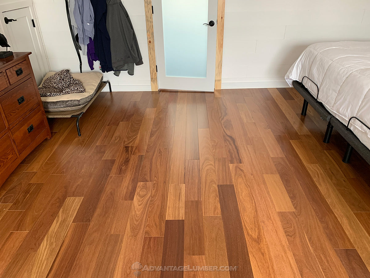 Cumaru (Brazilian Teak) Solid Flooring 5″ Prefinished Satin, $6.69/sqft