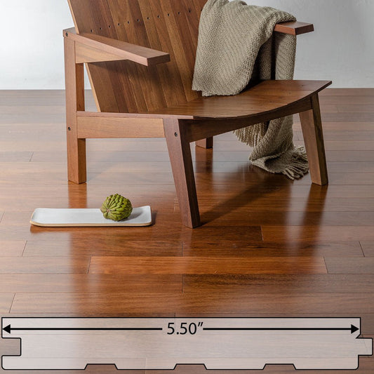 Brazilian Chestnut (Sucupira) Solid Flooring 0.75″ x 5.5″ Prefinished Satin, $11.34/sqft - Ipe Depot