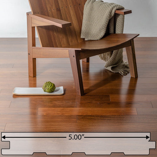 Brazilian Chestnut (Sucupira) Solid Flooring 0.75″ x 5″ Prefinished Satin, $5.92/sqft - Ipe Depot
