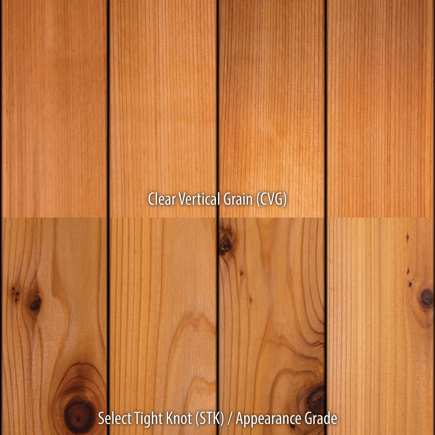 1x6 Western Red Cedar Pre-Grooved - Clear Vertical Grain (CVG) - S4S/KD