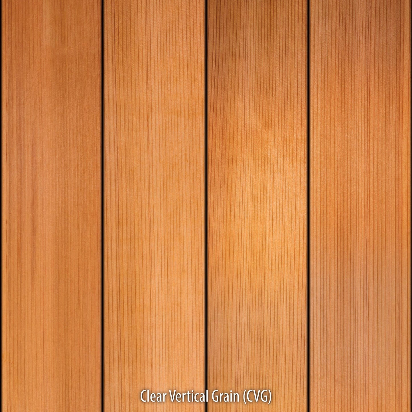 5/4x4 Western Red Cedar 60° V-Joint - Clear Vertical Grain (CVG) - S4S/KD