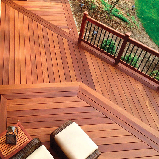 5/4 x 6 Cumaru Wood One Sided Pre-Grooved Decking