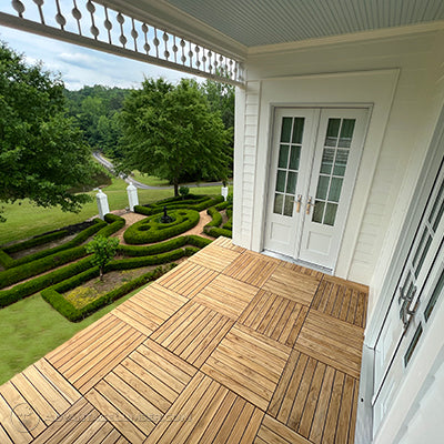 FSC Teak - Plantation Deck Tiles 24 x 24 - Smooth