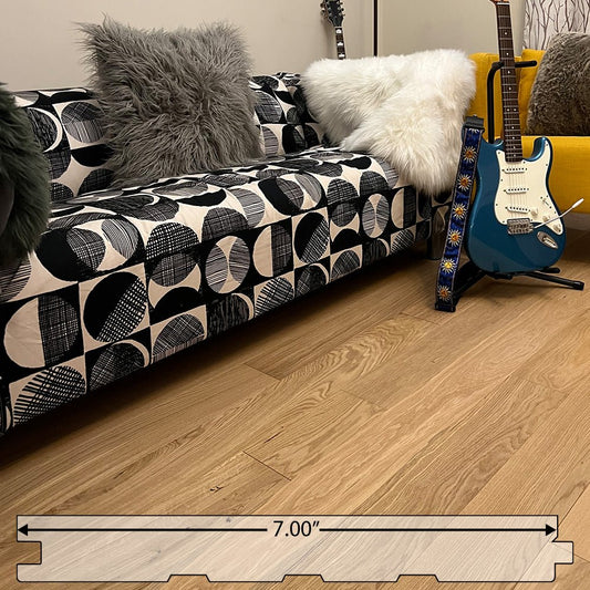 European White Oak Engineered Flooring 0.625″ x 7″ Prefinished Character, $8.39/sqft - Ipe Depot