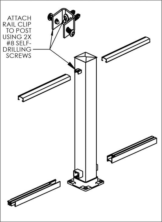 TimberTech® Impression Rail Express® Glass Panel Bracket Kit