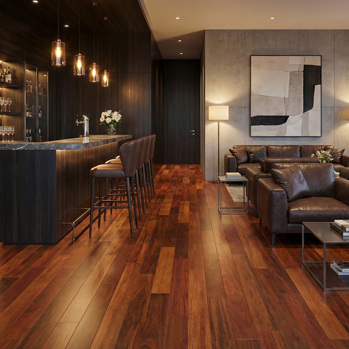 Ipe (Brazilian Walnut) Solid Flooring 4″ Prefinished Satin, $7.45/sqft