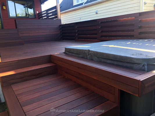 5/4x6 Brazilian Redwood (Massaranduba) Pre-Grooved Deck Surface Kit