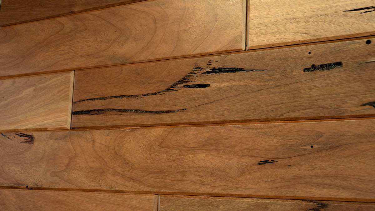 wood and wood 契-CHIGIRI-[Walnut] 1 x 6 End-Matched V-Groove Pecky Bolivian Walnut