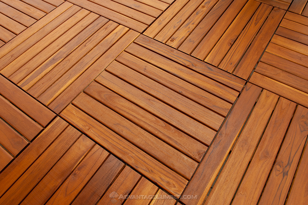 Teak - Plantation Advantage Deck Tiles® 24 x 24 - Smooth