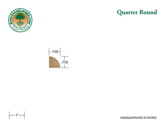 Garapa Quarter-Round Molding