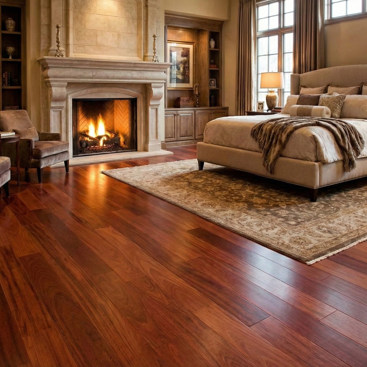 Santos Mahogany (Cabreuva) Engineered Flooring 0.5″ x 5.125″ Prefinished Satin, $5.50/sqft - Ipe Depot