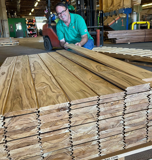 FSC® 1 x 6 Teak - Plantation Wood T&G Square-Edge Decking