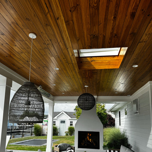 FSC® 1 x 6 Teak - Plantation Wood 45° V-Groove