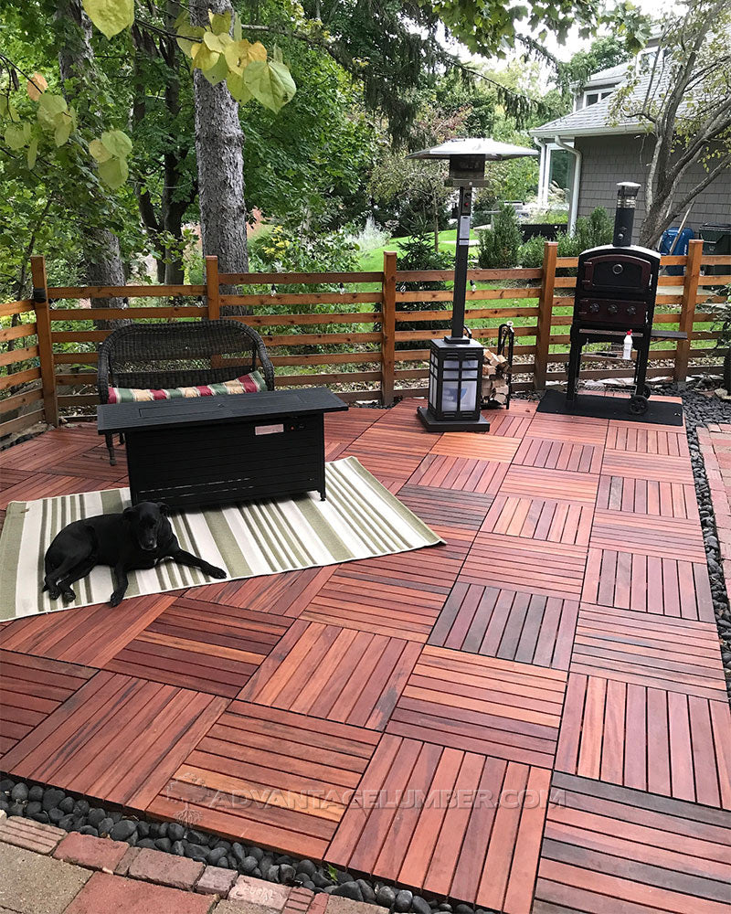 Tigerwood Advantage Deck Tiles® 20 x 20 - Smooth