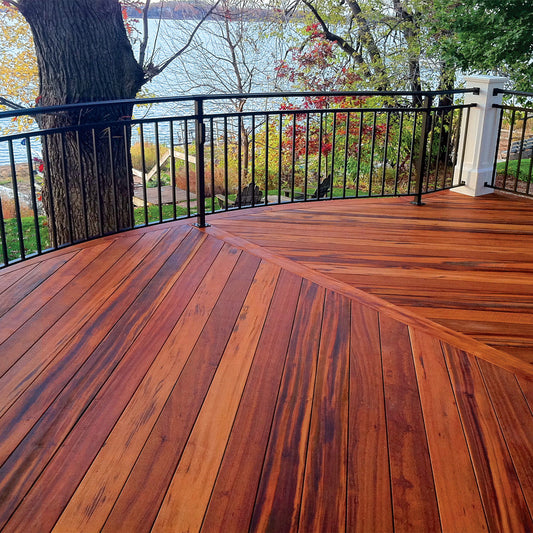 1 x 4 +Plus® Tigerwood One Sided Pre-Grooved Decking (21mm x 4)