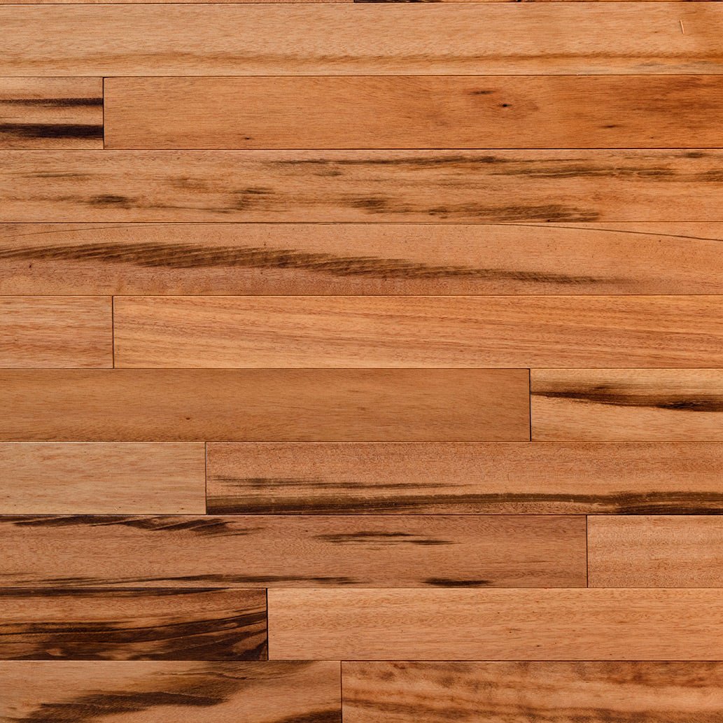 Tigerwood (Goncalo Alves, Muiracatiara, Brazilian Koa) Solid Flooring 0.75″ x 4″ Prefinished Satin, $6.57/sqft - Ipe Depot