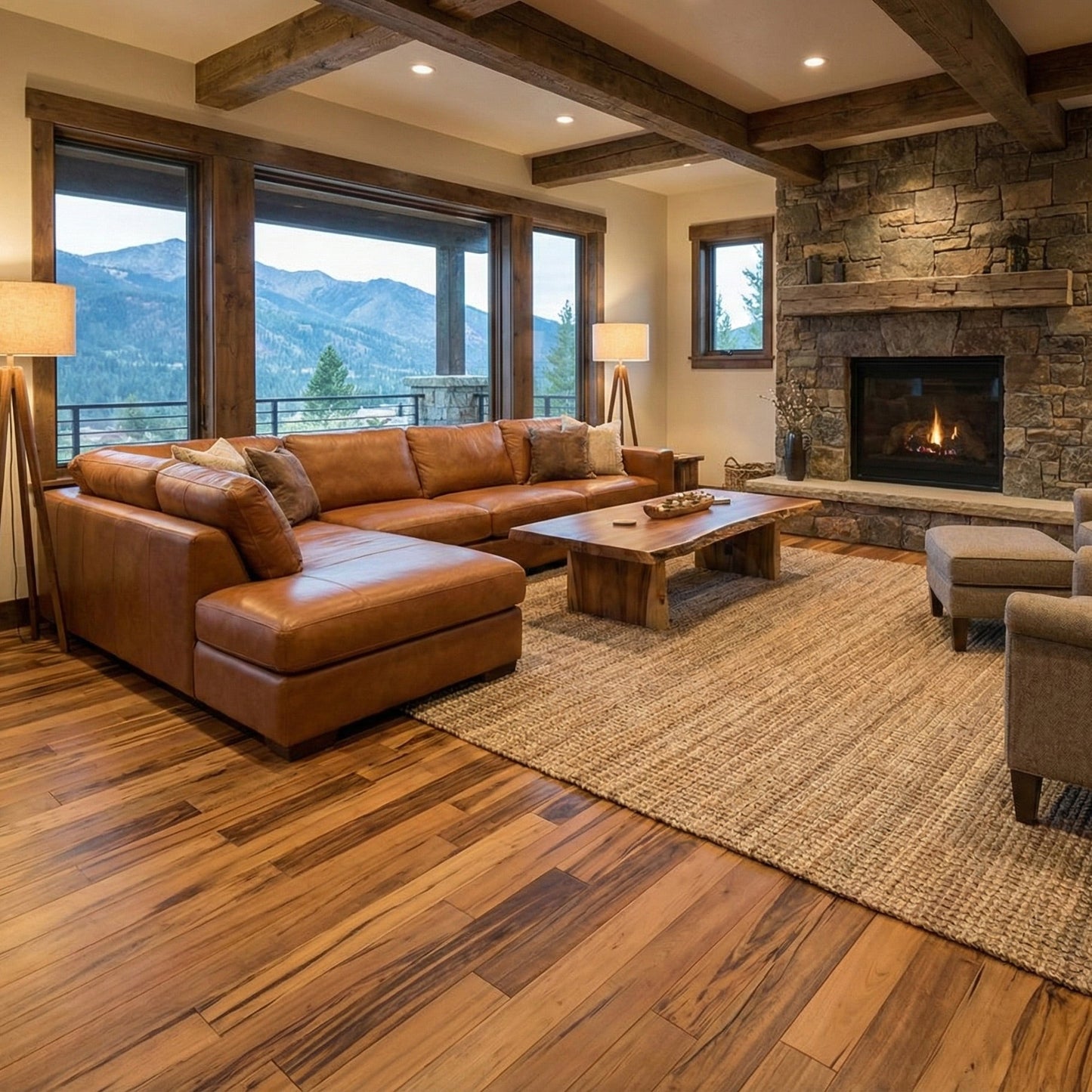 Tigerwood (Goncalo Alves, Muiracatiara, Brazilian Koa) Solid Flooring 0.75″ x 4″ Prefinished Satin, $6.57/sqft - Ipe Depot