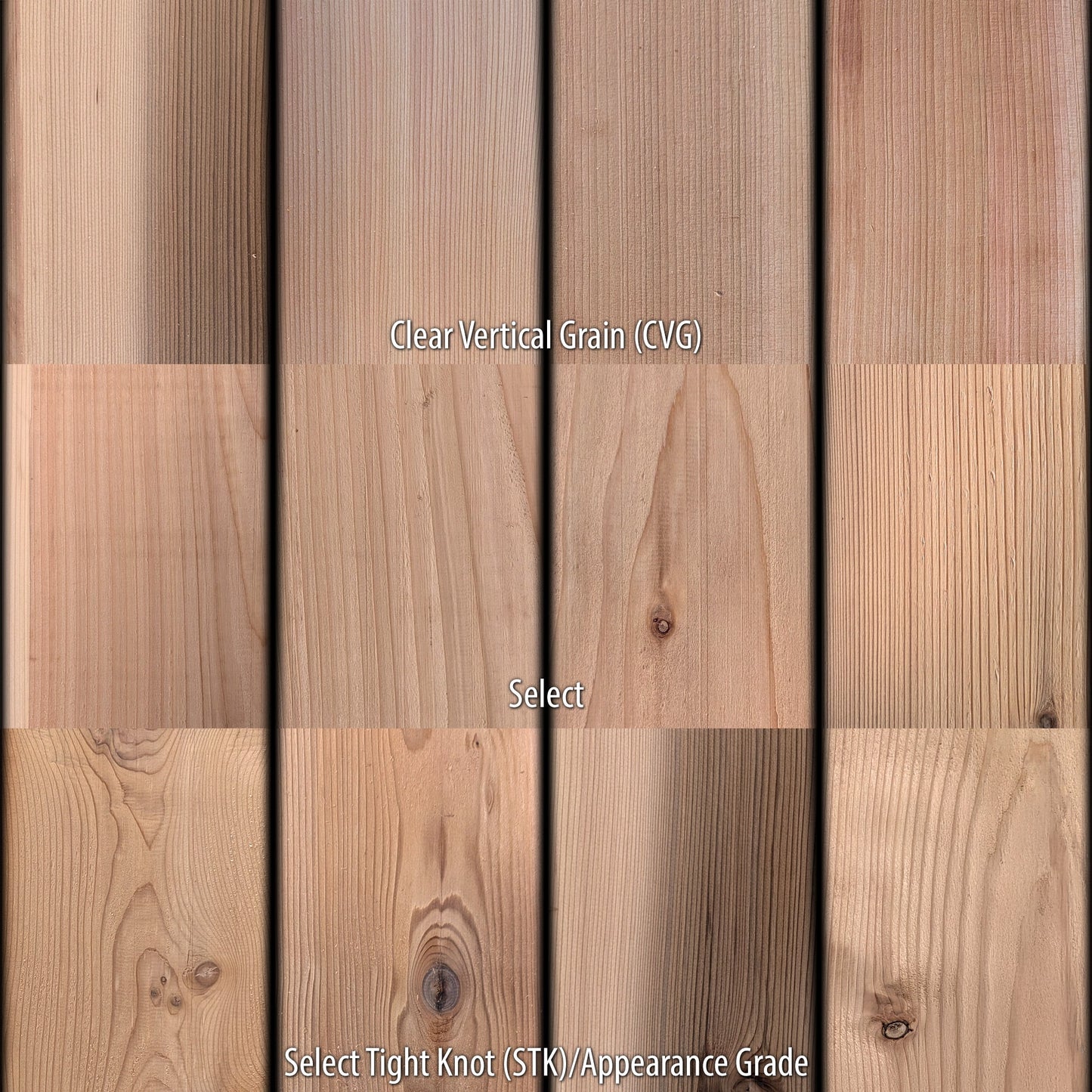 1x6 Western Red Cedar Shiplap - Clear Vertical Grain (CVG) - S4S/KD