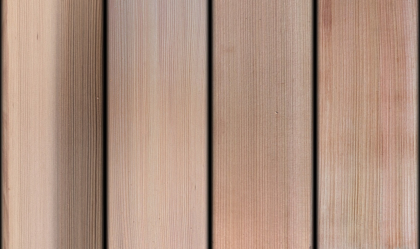 5/4x4 Western Red Cedar One-Sided Pre-Grooved - Clear Vertical Grain (CVG) - S4S/KD