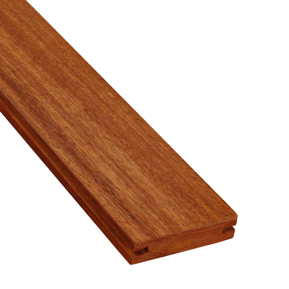 1 x 4 Mahogany (Red Balau) Wood Pre-Grooved Decking