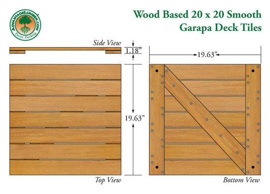 20x20 Garapa Advantage Deck Tile® Kit