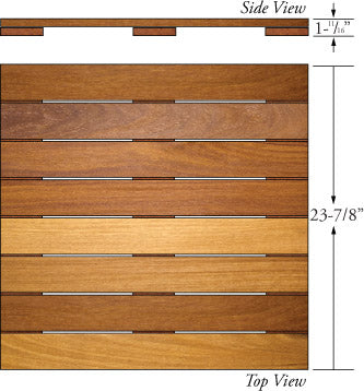 24x24 Cumaru Advantage Deck Tile® Kit