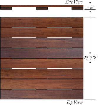 Ipe Deck Tiles 24 x 24 - Smooth