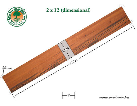 2 x 12 Tigerwood Wood