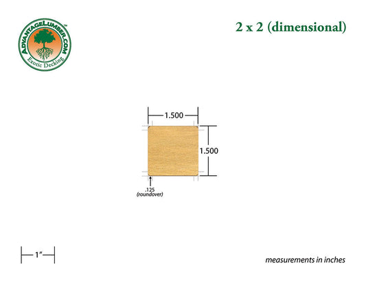 2 x 2 Garapa Wood