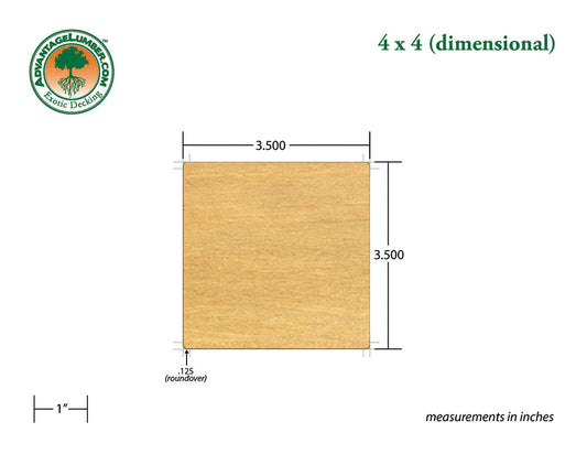 4 x 4 Garapa Wood