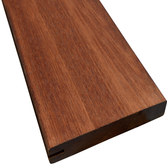 5/4 x 6 Mahogany (Red Balau) Wood One Sided Pre-Grooved Decking