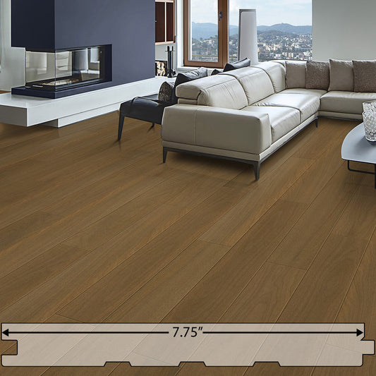 Brazilian Oak (Tauari) Monaco Engineered Flooring 7.75″ Prefinished Matte Wire-Brushed, $6.27/sqft