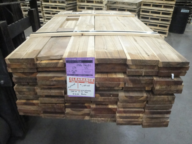 NC01230032 - Teak 1x6+Plus B Grade Blanks