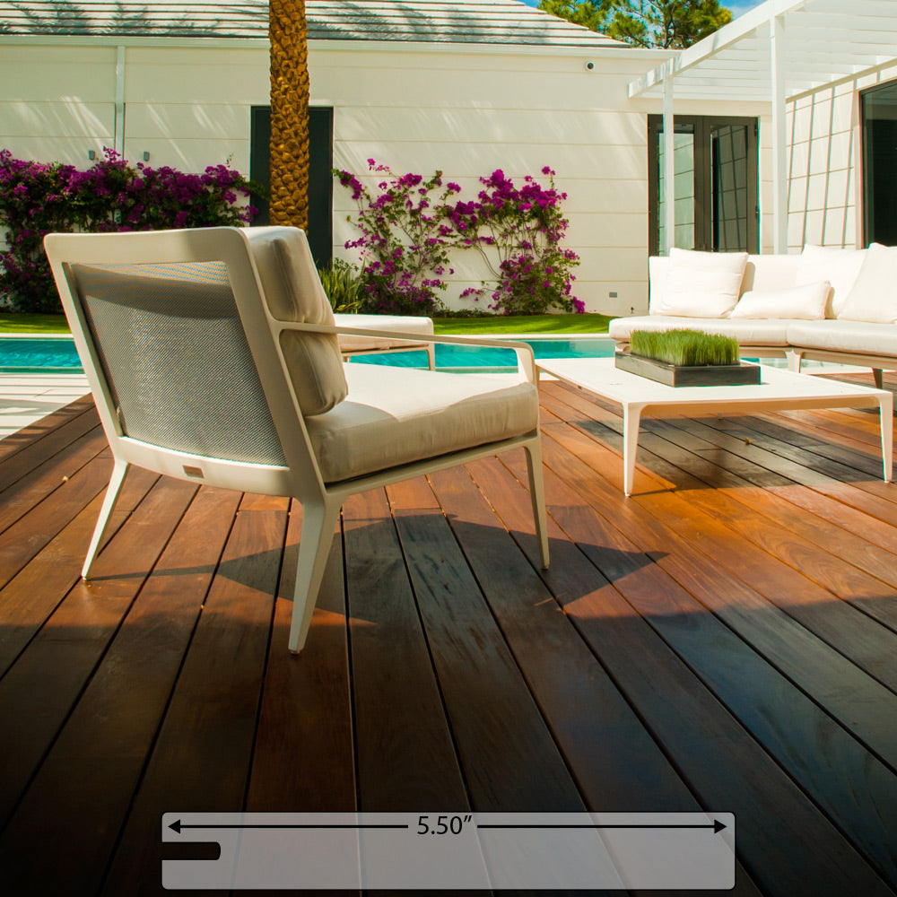 1 x 6 +Plus® Ipe One Sided Pregrooved Decking (21mm x 6)