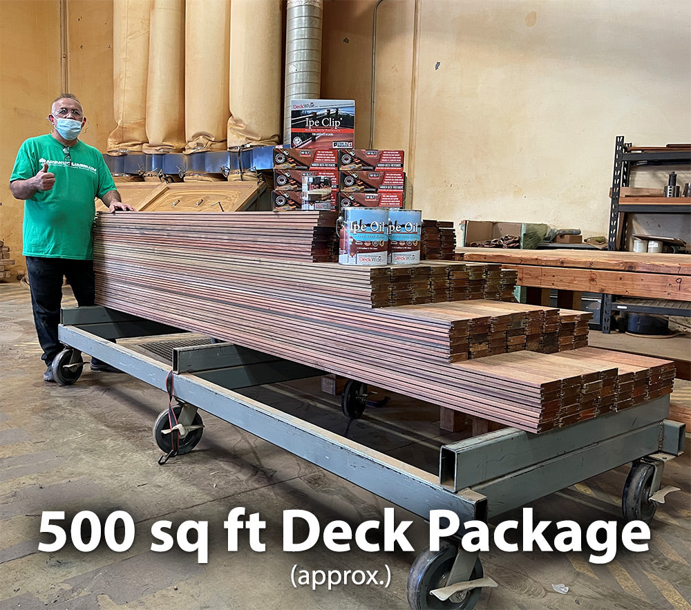 5/4x4 Garapa Pre-Grooved 6'-18' Deck Surface Kit